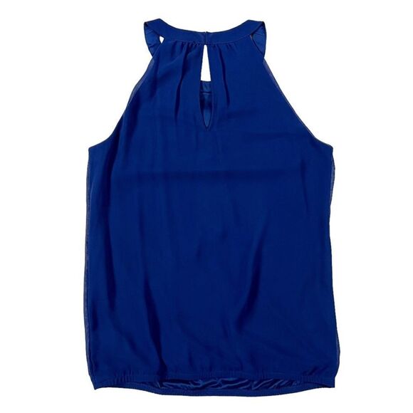 Express Navy Blue Sleeveless Dressy Top XS - Picture 2 of 7